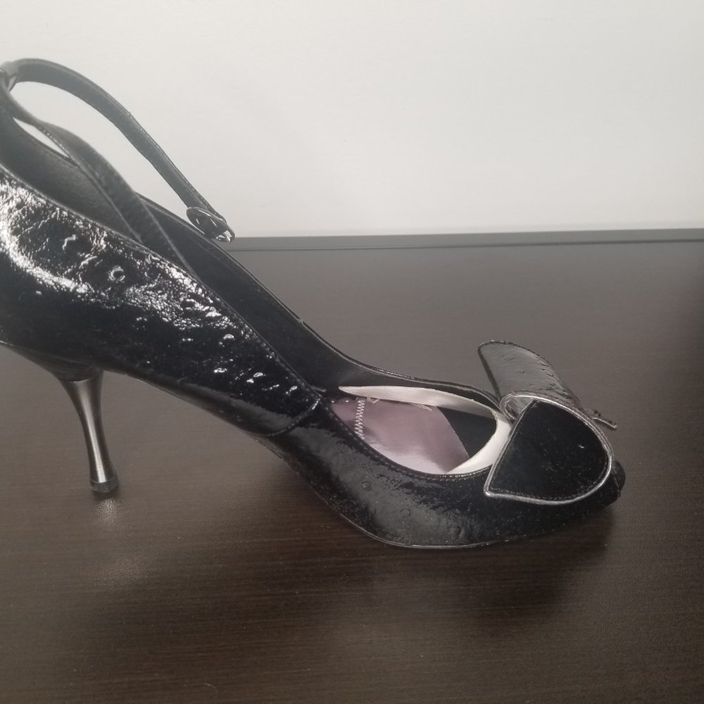 J. Renee Lindy Black Patent Leather Stiletto, 9.5W (NEW)